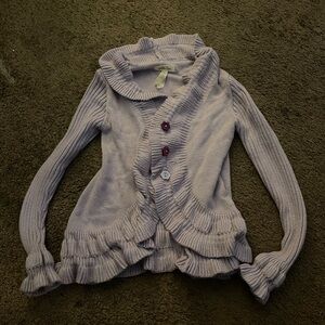 Matilda Jane Lavender Ruffled Cardigan